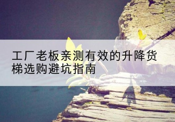榆次升降货梯怎么选-工厂老板亲测有效的升降货梯选购避坑指南